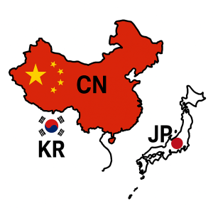 South Korea China Japan